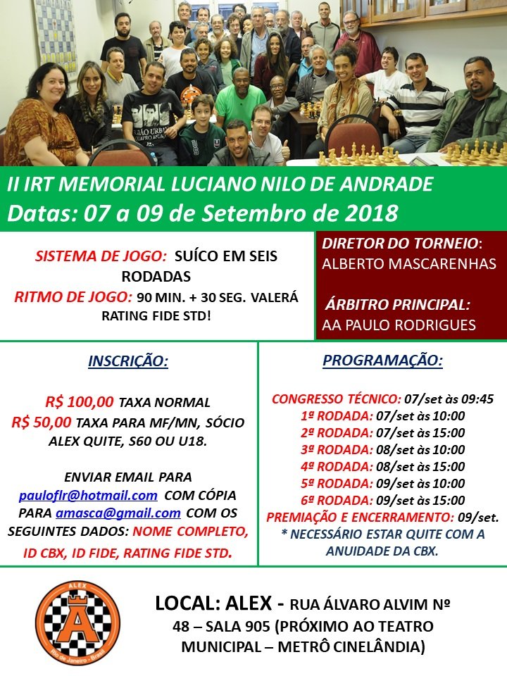 II Memorial Luciano Nilo de Andrade – ALEX